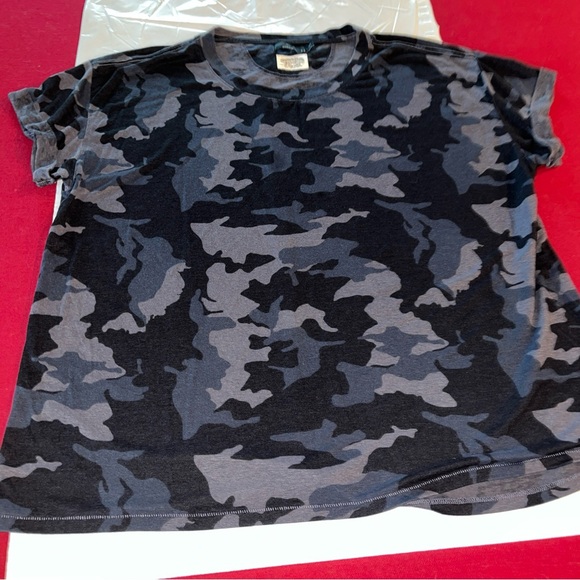 prAna CAMO Black Gray Shirt Rolled sleeves women 2xl Cozy-Up Pullover Casual Top - Picture 5 of 11